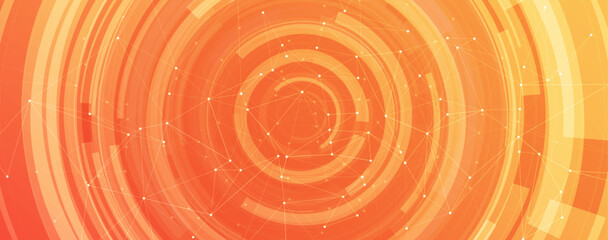 Quantum processing. Deep learning artificial intelligence. Future new technology  for business or science presentation. Vector background