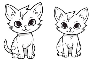 Illustration of cartoon Kittens