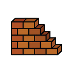 bricks icon vector design template simple and clean