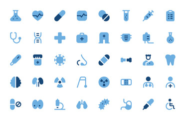 Healthcare Icons Set - Medical, Wellness, and Hospital Symbol Vectors