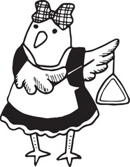 Hand Drawn Cute Animals Vector EPS File Digital Download