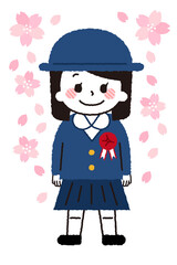卒園や入学式のイメージ。