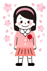 卒園や入学式のイメージ。