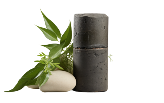 Natural Deodorant Charcoal Nature on a White or Clear Surface PNG Transparent Background