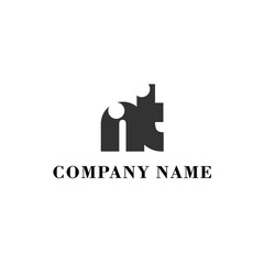 NT Initial logo elegant logotype corporate font idea unity - obrazy, fototapety, plakaty