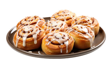 Obraz na płótnie Canvas Cinnamon Rolls Yummy Cakes Party on a White or Clear Surface PNG Transparent Background