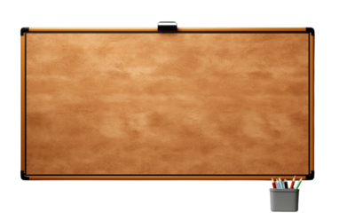 Wall Mounted Whiteboard School College on a White or Clear Surface PNG Transparent Background