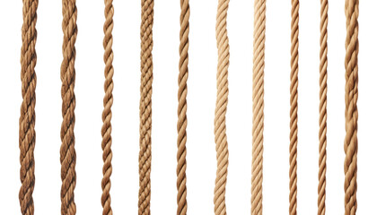 set of rope isolated on transparent background cutout - Powered by Adobe