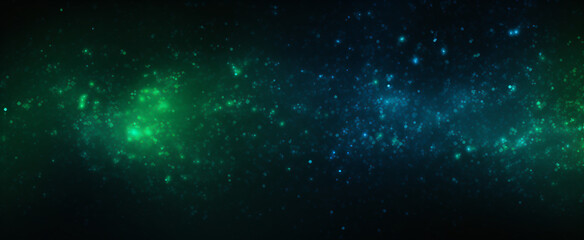 Glowing green black blue grainy background