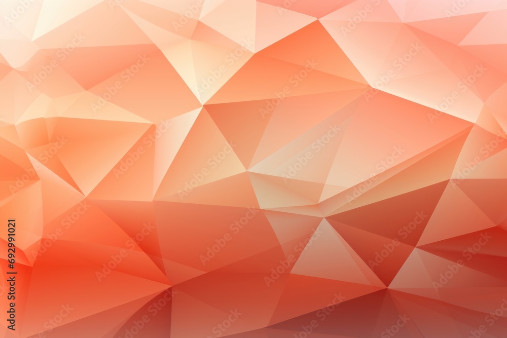 Poster assorted geometric shapes in peach fuzz tones for visually appealing background composition