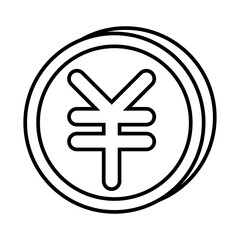 シンプルなお金のアイコン　￥　円