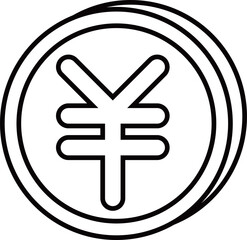 Fototapeta premium シンプルなお金のアイコン ￥ 円