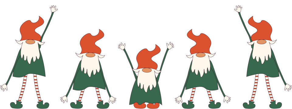 Saint Patrick's Day banner with cartoon Leprechaun isolated transparent background. Set Saint Patrick characters on white. Vector illustration can used web poster, social media banner and card cover.