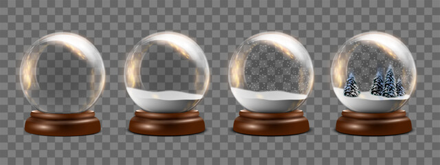 Snow Globe Realistic 3d style