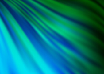 Light Blue, Green vector pattern with curved circles.