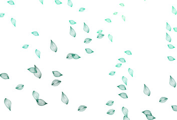 Light Green vector doodle background.