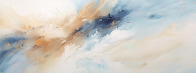 Blue and beige color acrylic oil art abstraction. Expressive aesthetics for creative background....