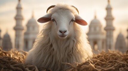 Fototapeta premium sheep and lamb