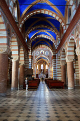 Fototapeta na wymiar Interior of the church of Soncino.