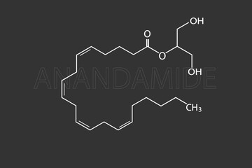 Anandamide molecular skeletal chemical formula