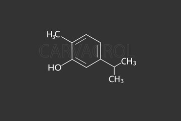 Carvacrol molecular skeletal chemical formula