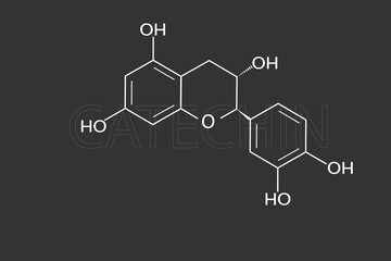 Catechin molecular skeletal chemical formula