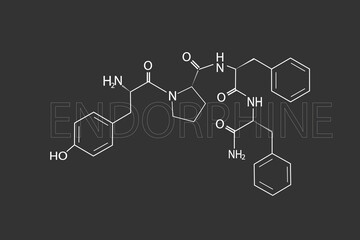 Endorphine molecular skeletal chemical formula