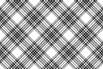 Tartan plaid background, diagonal check seamless pattern. Vector fabric texture for textile print, wrapping paper, gift card, wallpaper.