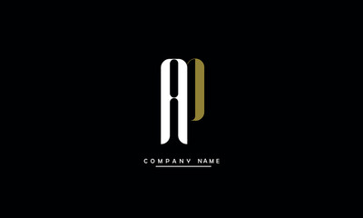 AP, PA, A, P Abstract Letters Logo Monogram