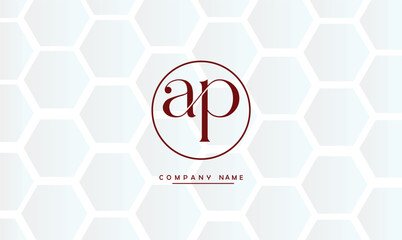 AP, PA, A, P Abstract Letters Logo Monogram