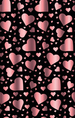 abstract vector background with hearts