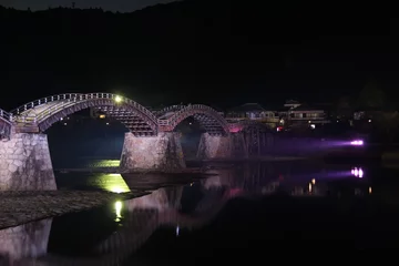 Papier Peint photo autocollant Le pont Kintai 錦帯橋　山口県岩国市　日本観光