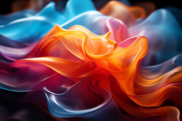 Obraz premium Dynamic abstract shapes capturing the essence of pure joy.