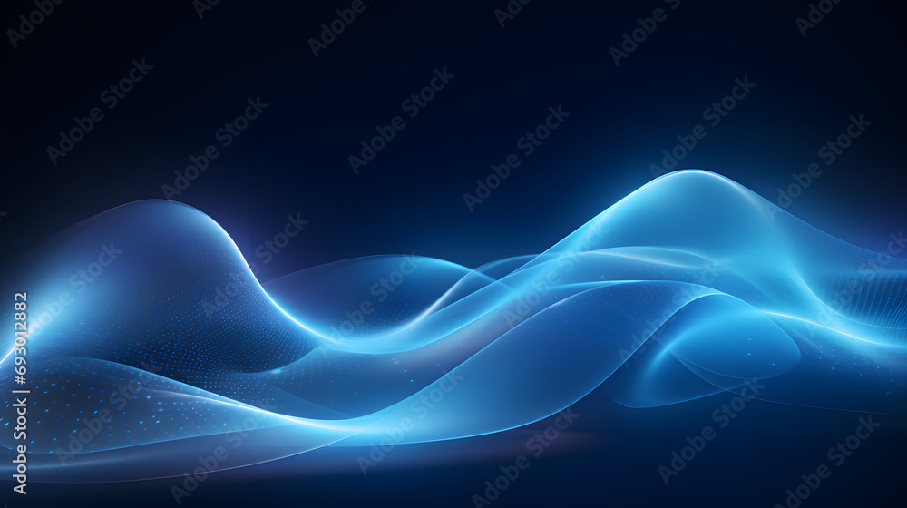 Aufkleber future technology data wave curve abstract color dreamlike background
