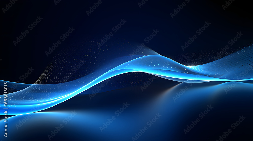 Aufkleber future technology data wave curve abstract color dreamlike background