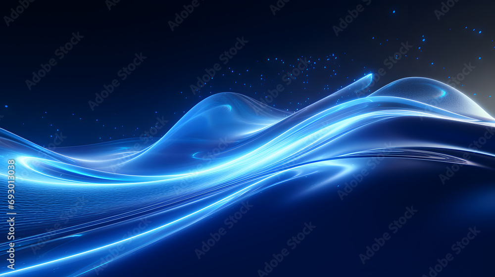 Aufkleber future technology data wave curve abstract color dreamlike background