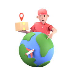 Worldwide Shipping air delivery global location destination international globe