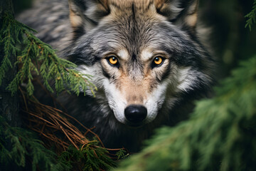 Fototapeta premium Silent Forest Stalker - Generative AI