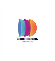 3D shape bowl logo design.