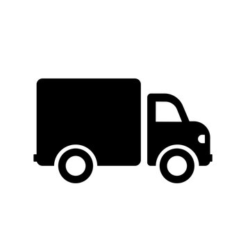 Delivery truck sign icon in flat style van vector image	
