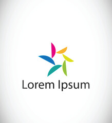 Abstract logo with rainbow colors