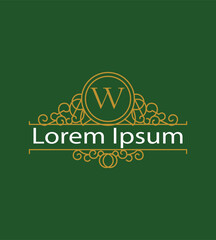 Business or company W letter initial logo design