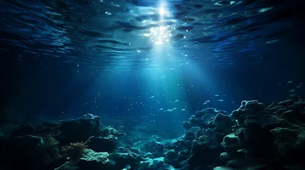  Underwater Sky, A mesmerizing image of an underwater world where the sea mimics the appearance of a starlit night sky, blurring the lines between above and below © LiezDesign