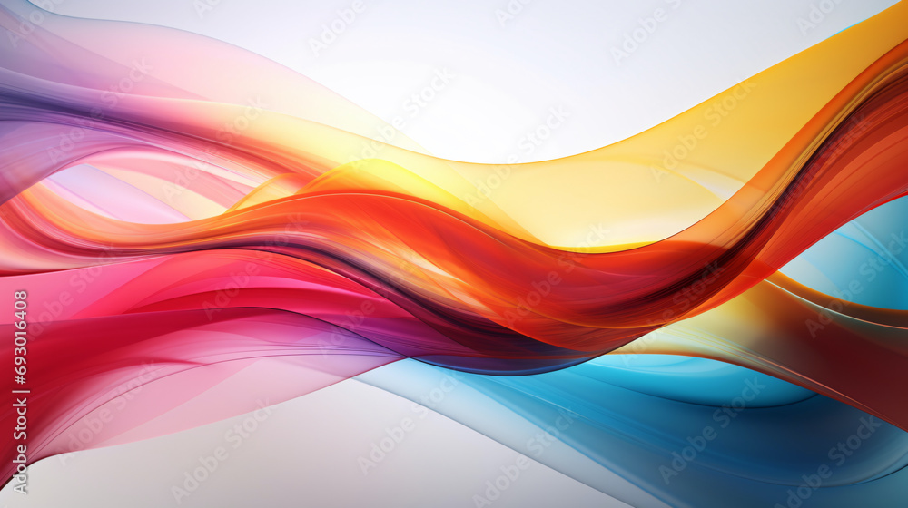 Aufkleber Future technology data Wave curve Abstract color dreamlike background