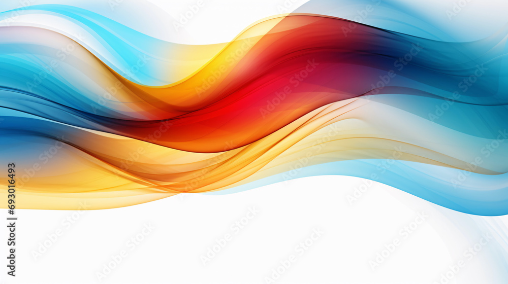 Aufkleber Future technology data Wave curve Abstract color dreamlike background