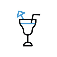 Cocktail Icon vector stock illustration