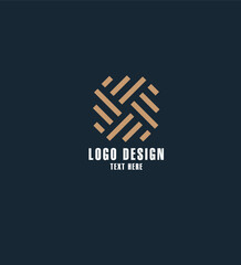 Modern logo flat shapes sketch