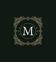 Modern M letter Initial Logo Design Template Vector Illustration