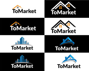 To market vector logo and visual illustration