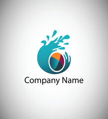 Vector abstract logo illustration for company